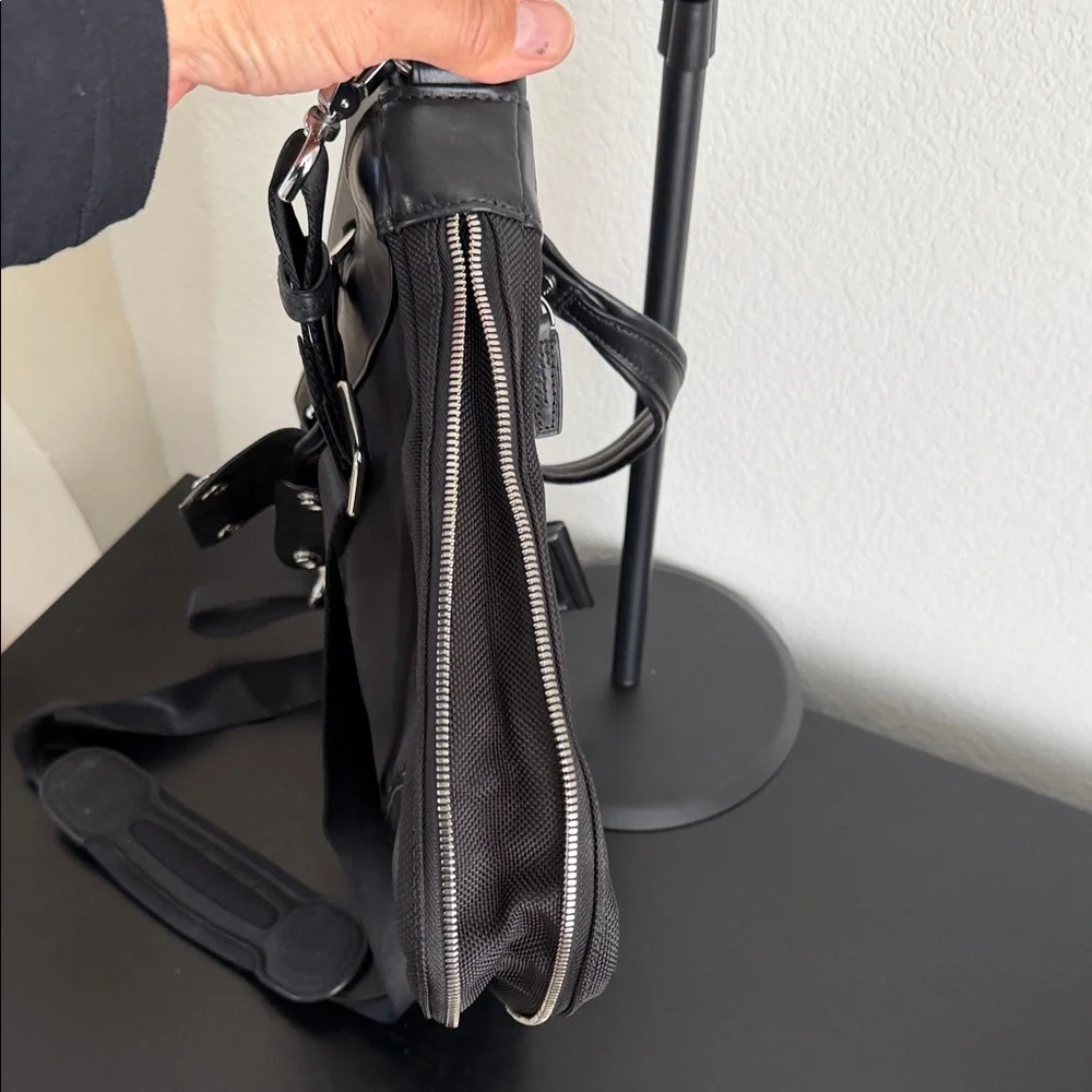 Tumi Black Slim Leather Briefcase